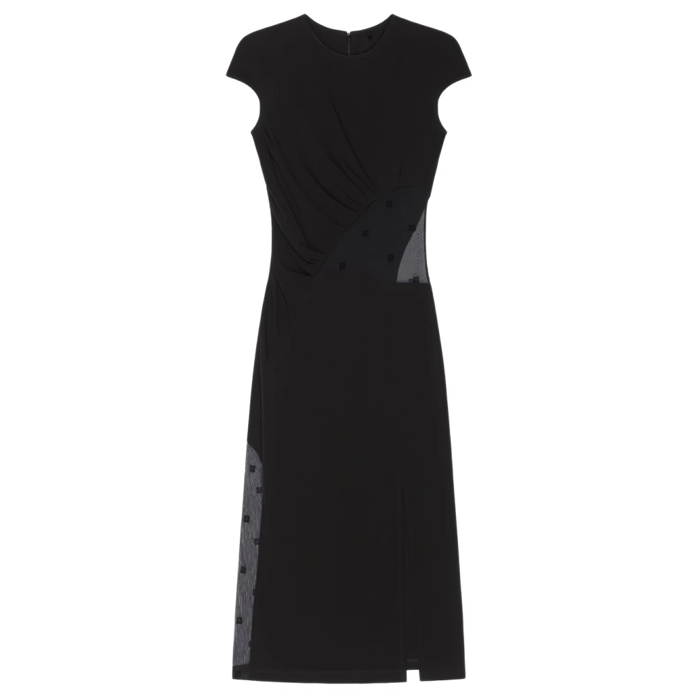 Givenchy Women's Black Plumetis Asymmetrical Dress