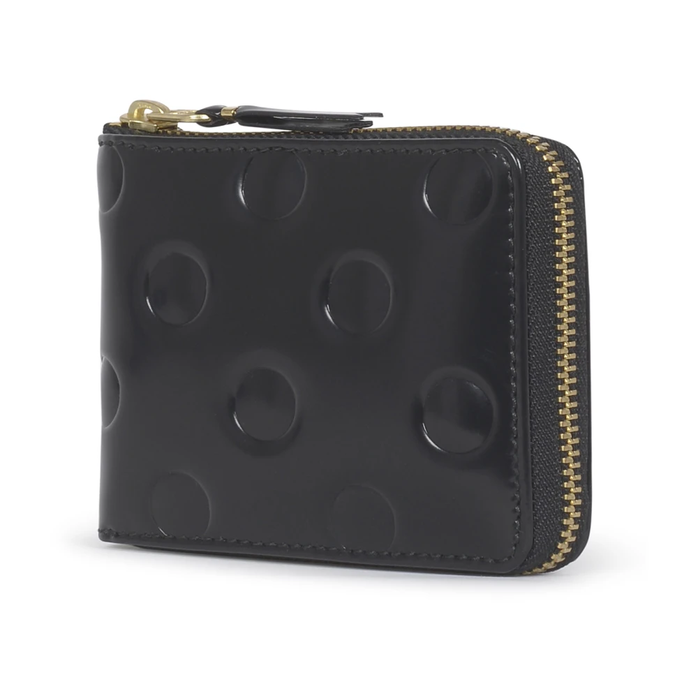 Comme des Garçons Zwarte portemonnees met polka dot reliëf Black Dames