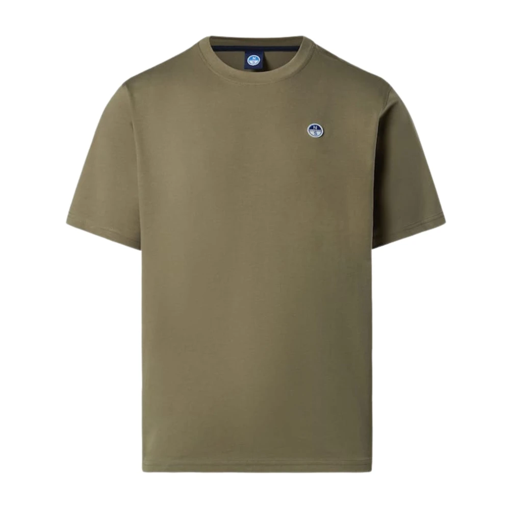 North Sails Men's Green T-Shirts, 2XL, Military Logo T-Shirt Essential Daily Attitude