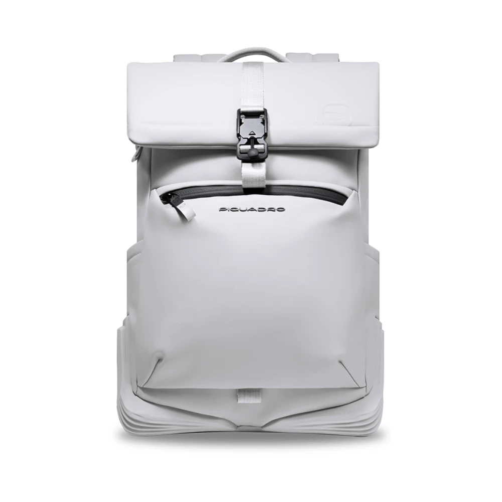 Piquadro Homme Blanc Sacs, Taille: One Size Sac À Dos Déperlant Pour Ordinateur Etipad® Avec Poche Pour Bouteille, Protections Antichoc Et Rfid