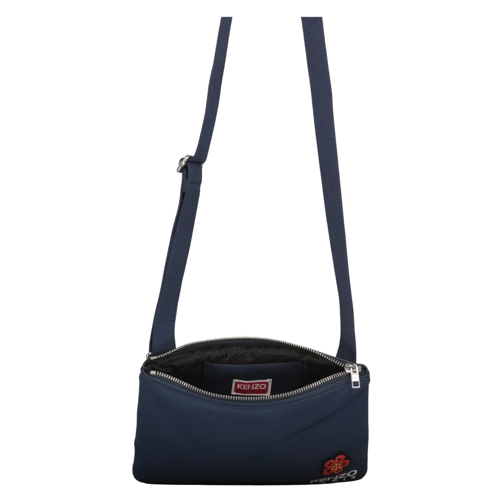 Kenzo Stijlvolle Stoffen Schoudertas Blue Heren