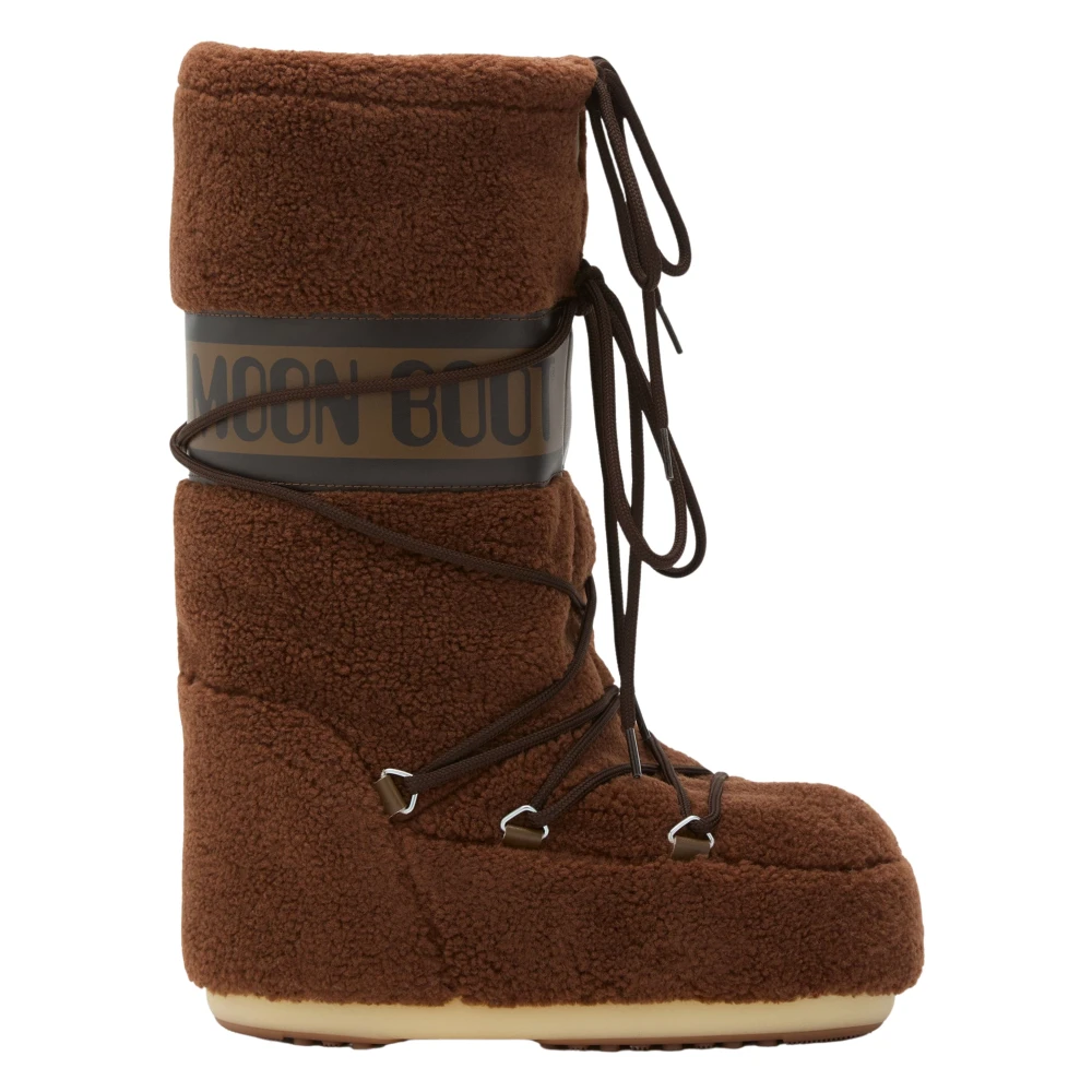 Moon Boot Unisex Kids Brown Icon Fleece Boots - Kids Boots - 39 Eu - Kids
