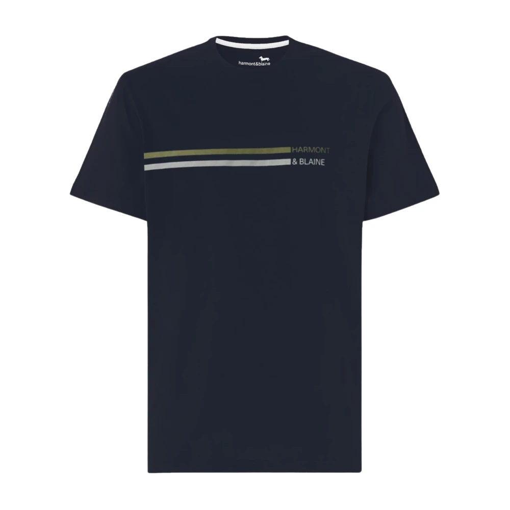 Harmont & Blaine Korte Mouw T-shirt Blue Heren