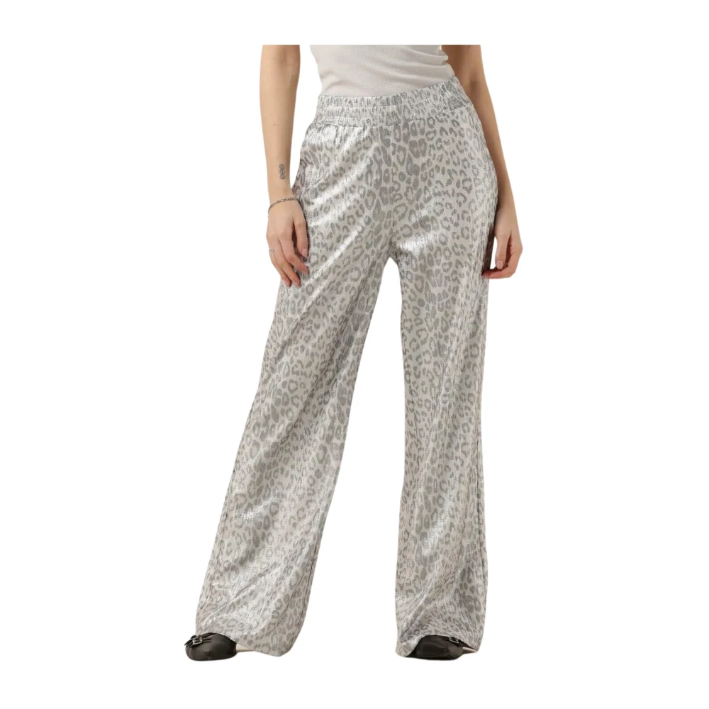 Alix The Label Luipaard Gebreide Broek Gray Dames