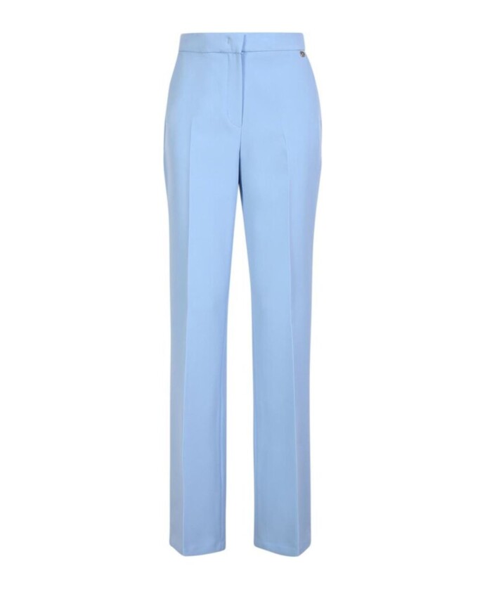 pantalon-bleu-fit-and-flare-en-coton