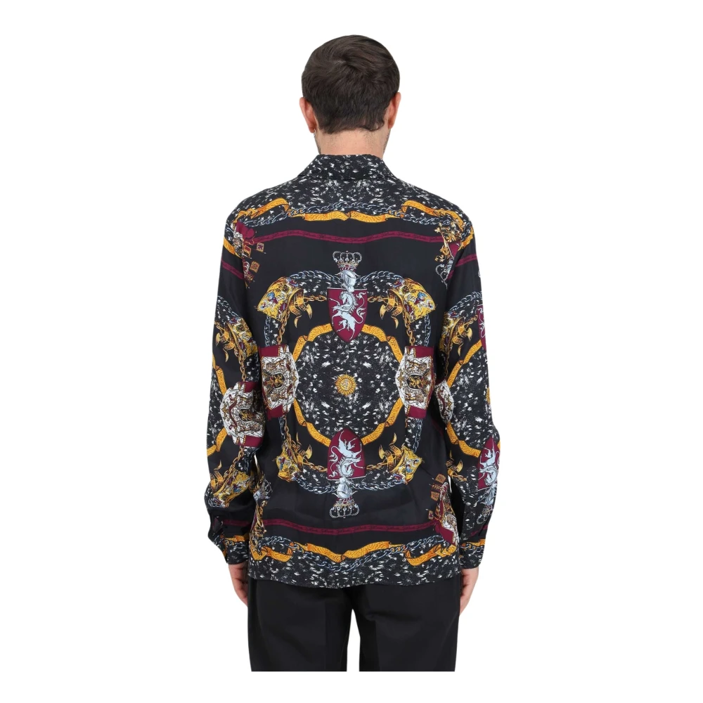 Just Cavalli Overhemd met grafische print en klassieke kraag Black Heren