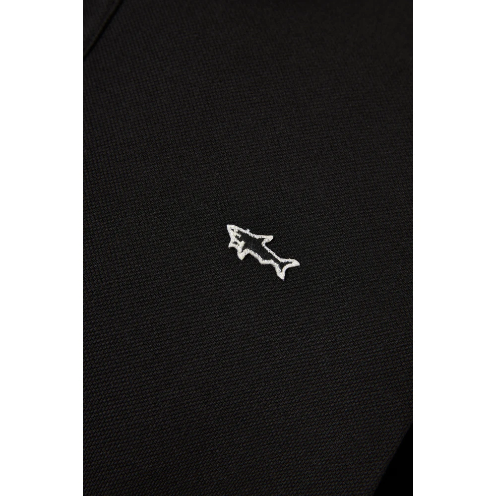 PAUL & SHARK Geborduurd Logo Katoenen Poloshirt Black Heren