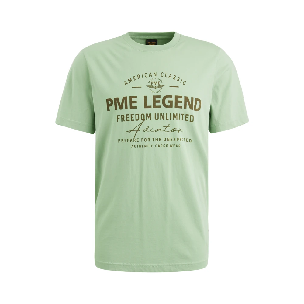 PME Legend Jersey Crew Neck Tee met Artwork Green Heren