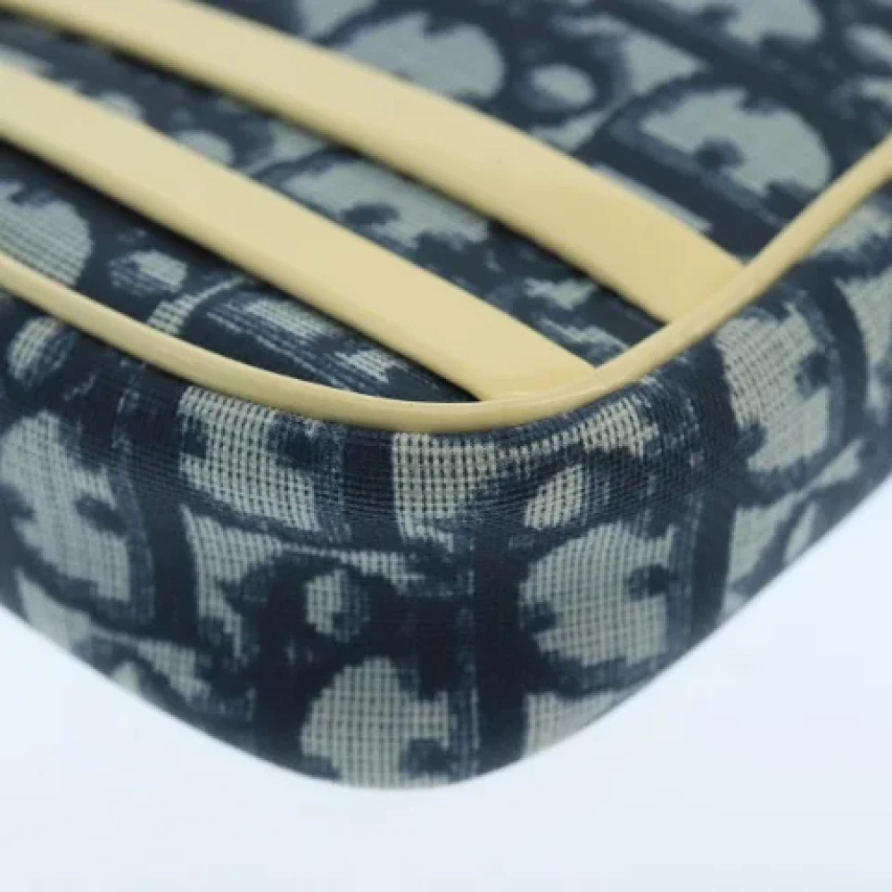 Dior Vintage Pre-owned Canvas clutches Blue Dames