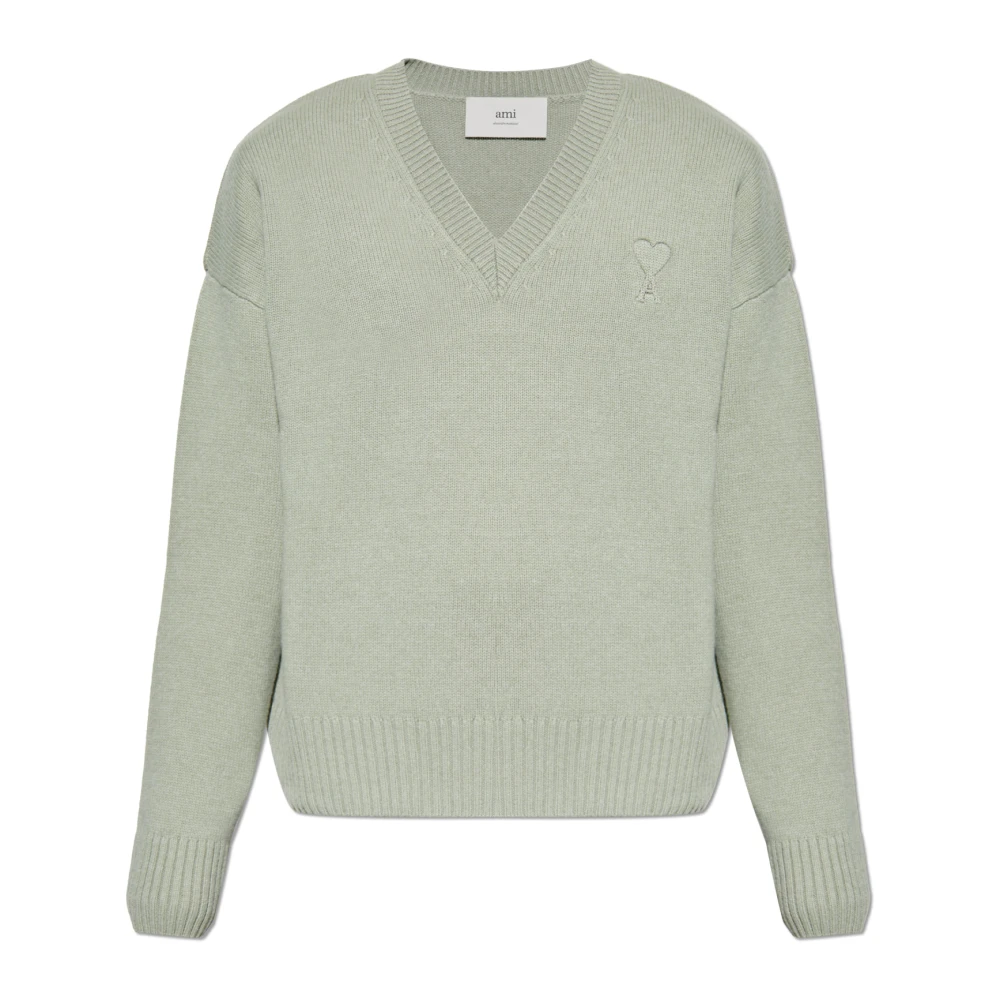 Ami Paris Trui met logo Green Heren