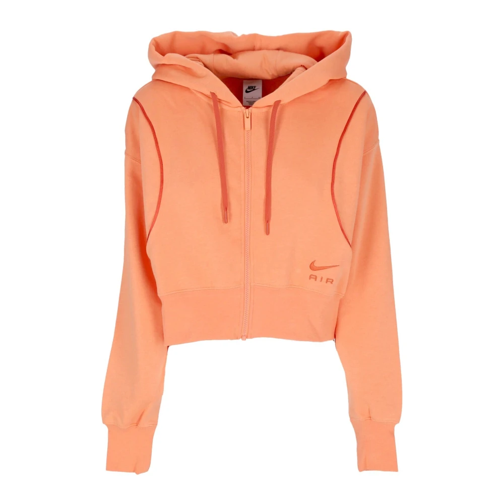 Nike Air Fleece Zip Hoodie Orange, Dam