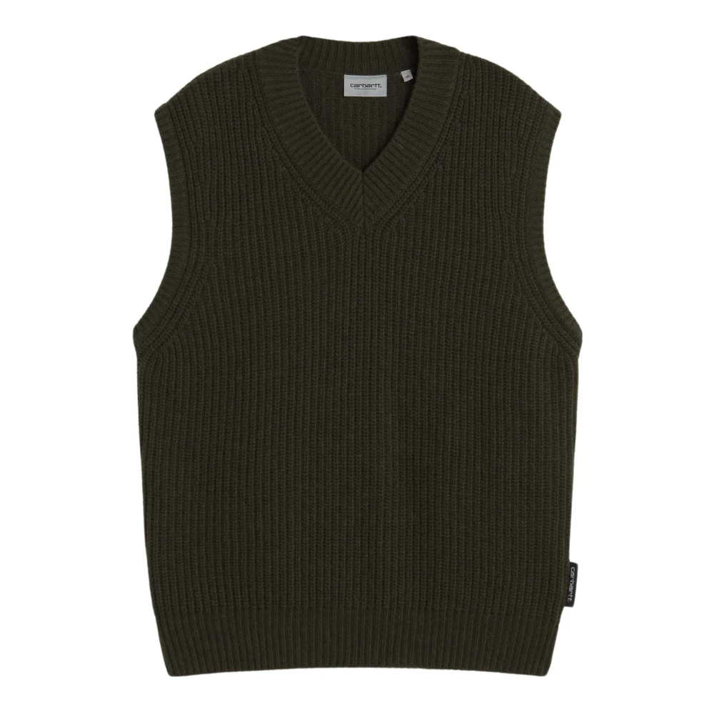 Carhartt WIP Marlon Geribbelde Wollen Blend Vest Green Heren