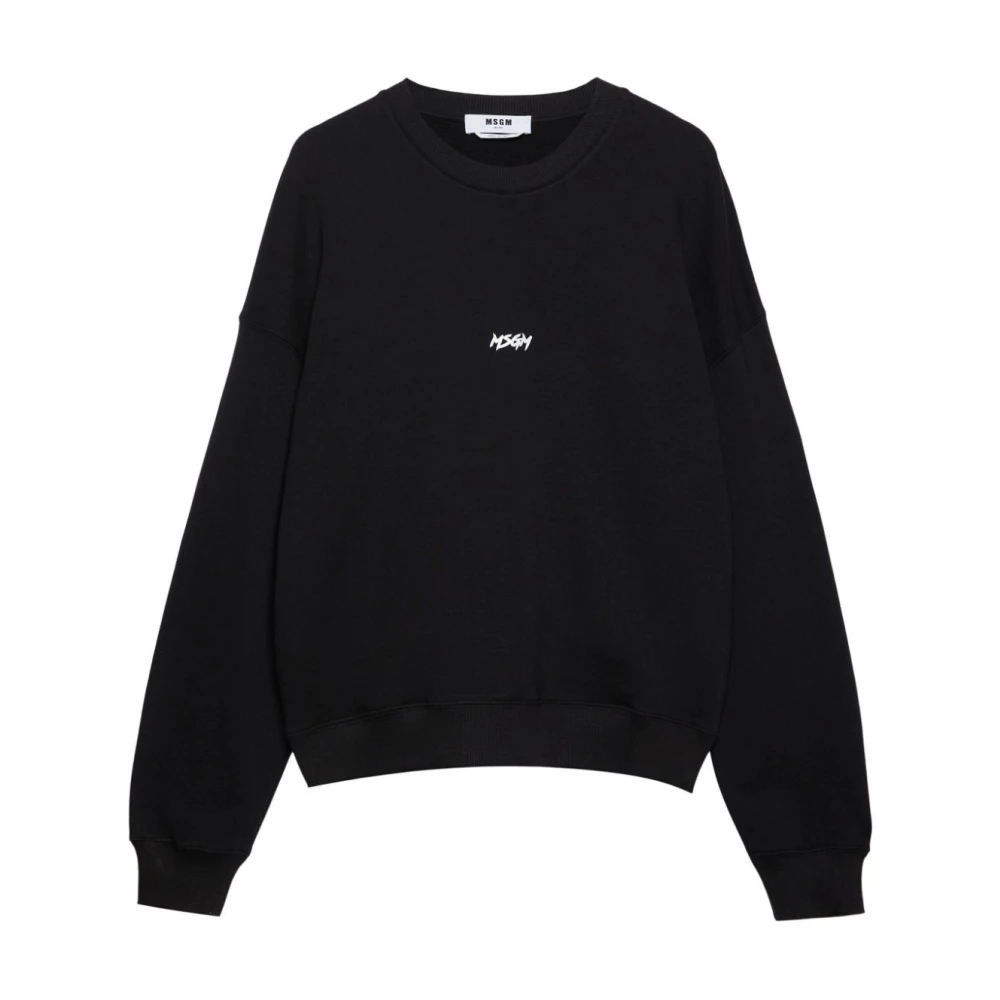 Msgm Casual Sweatshirt met 99C Design Black Heren