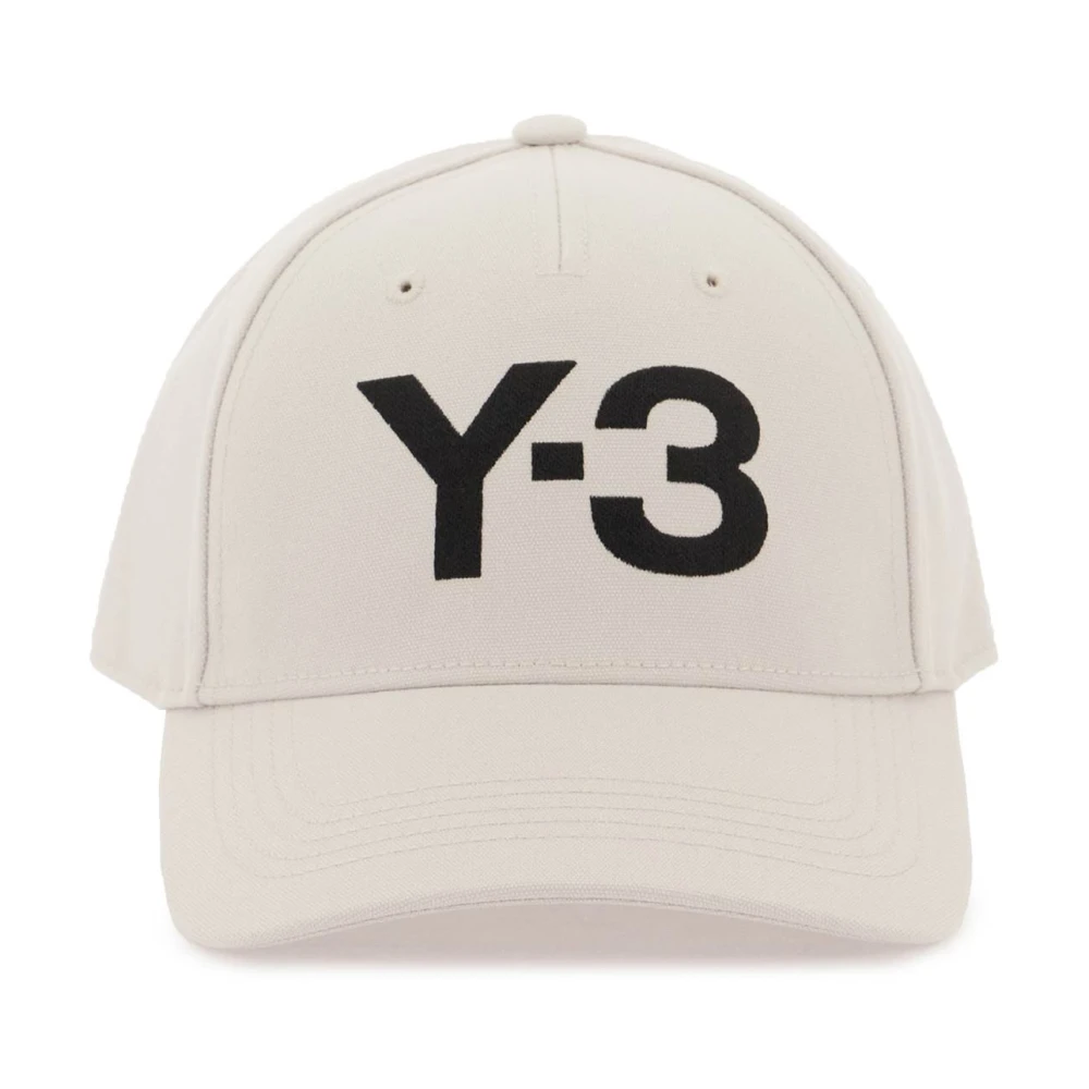 Y-3 Baseballpet met geborduurd logo Gray Heren