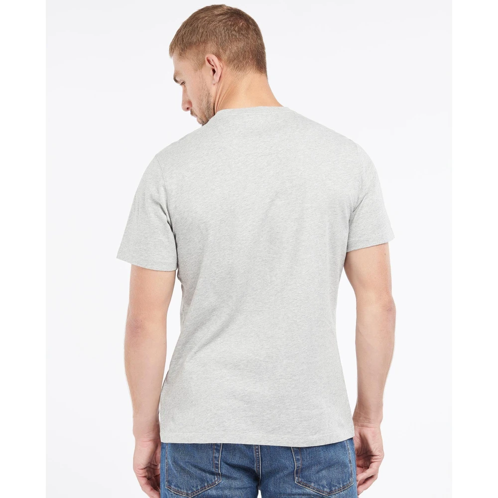 Barbour Steve McQueen Reel T-Shirt Grey Marl Gray Heren