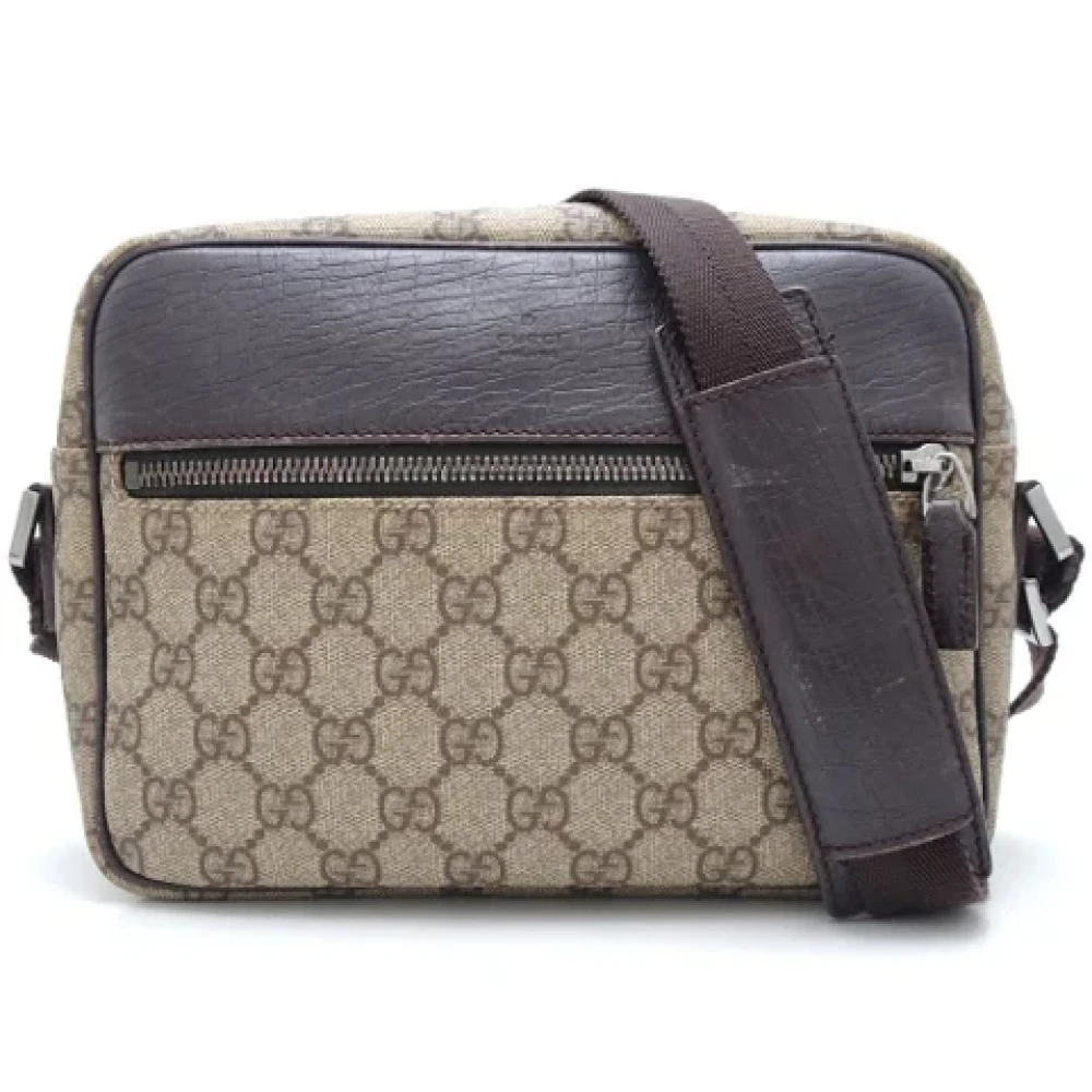 Gucci Vintage Pre-owned Leather shoulder-bags Beige Dames