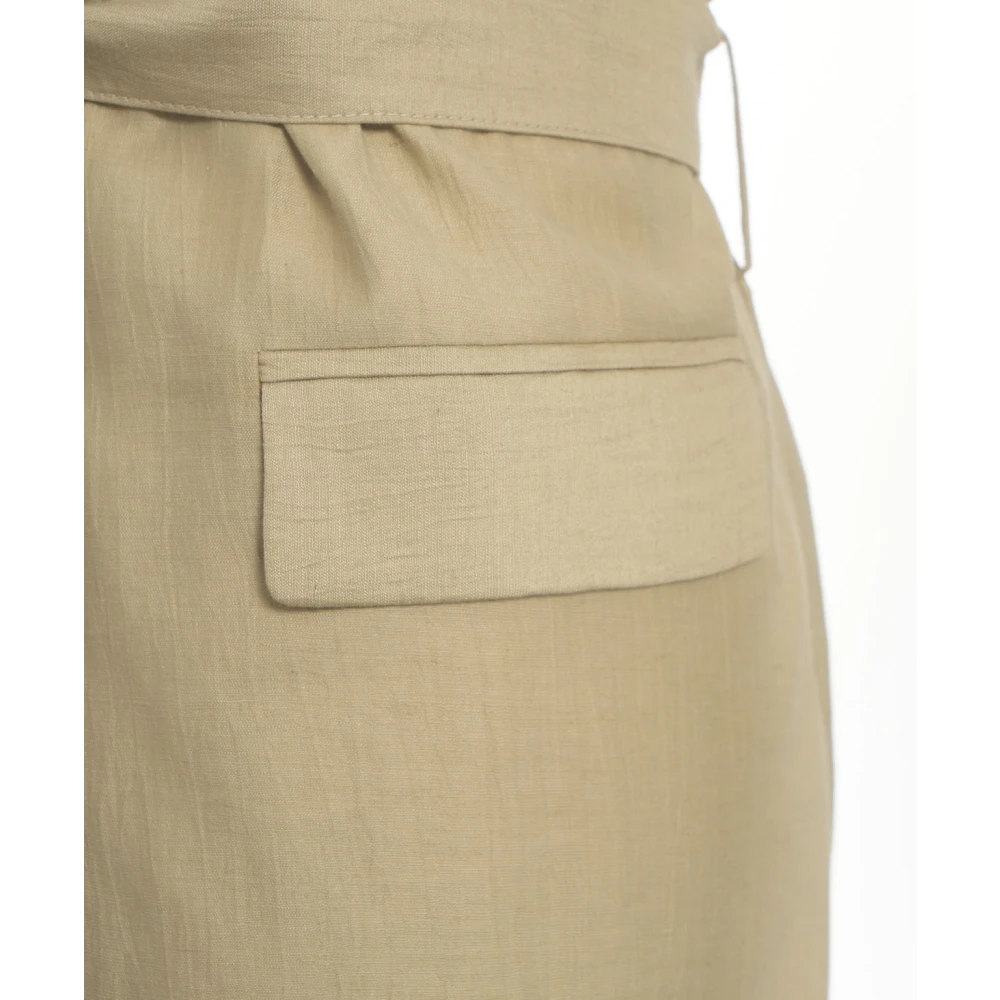 Kaos Beige Blazer met Tailleband Beige Dames