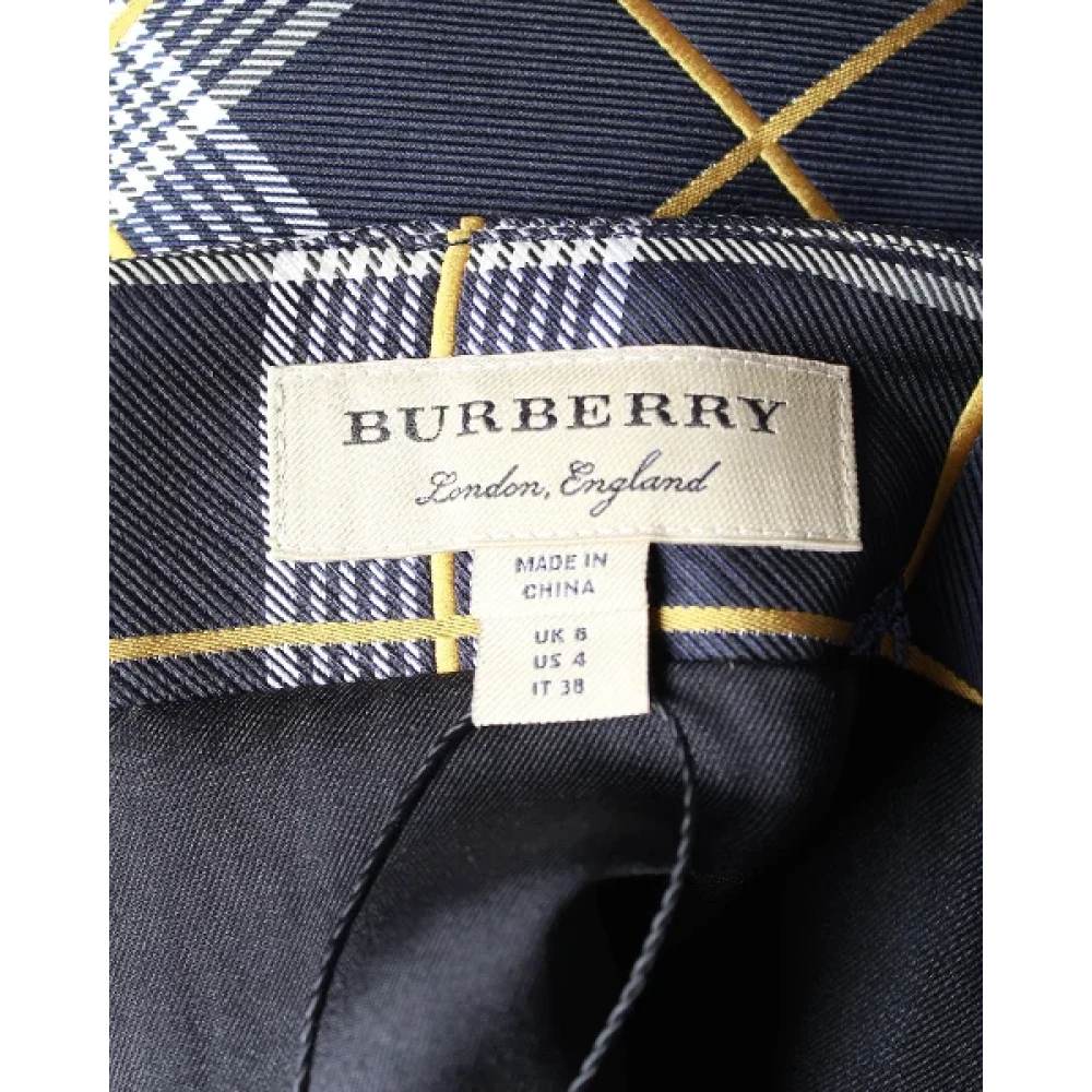Burberry Vintage Pre-owned Wool bottoms Multicolor Dames