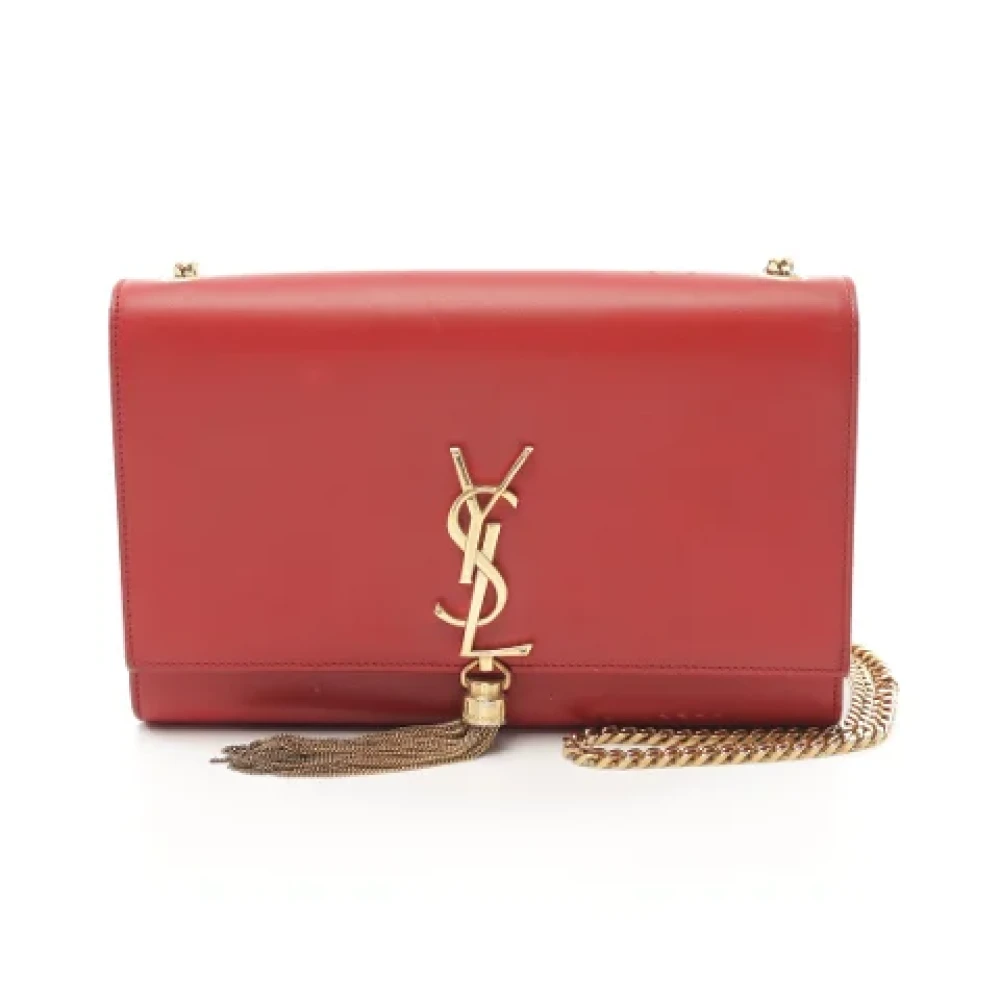 Yves Saint Laurent Vintage Pre-owned Leather handbags Red Dames