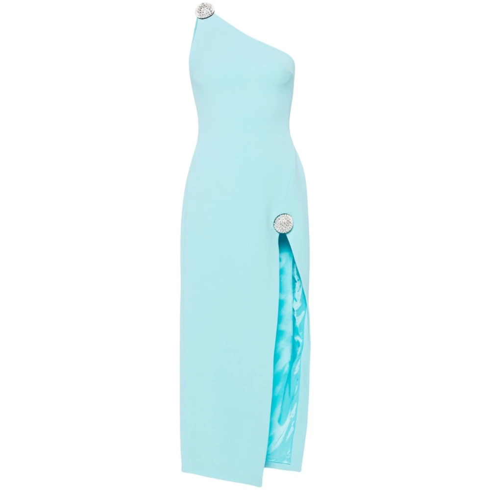 David Koma Blue Clear Asymmetric One-Shoulder Dress - Female - Midi Dresses - M - Dresses