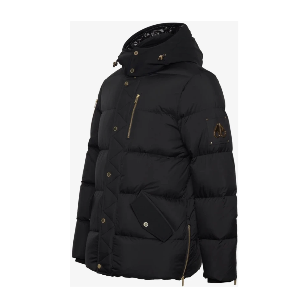 Moose Knuckles Everest Gold Zwarte Jas Black Heren