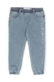 Pojkarnas Denim Jeans - Ljusblå, Varm och Flexibel Tyg
