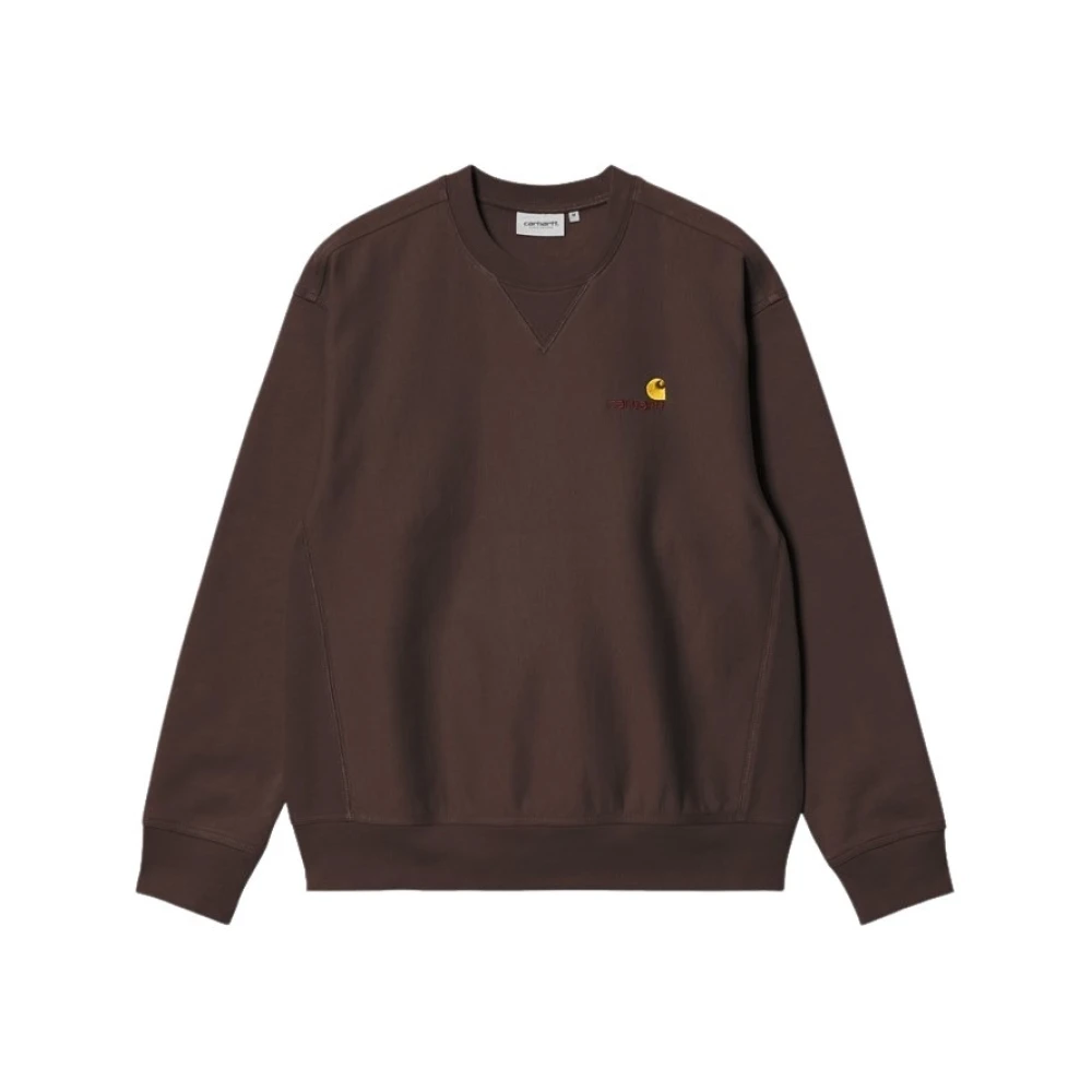 Carhartt Wip Men's Brown American Script Sweatshirt - Sweatshirts - Xl - Sweatshirts & Hoodies