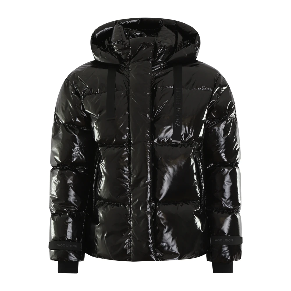 Woolrich Glanzende Lange Parka voor Dames Black Dames