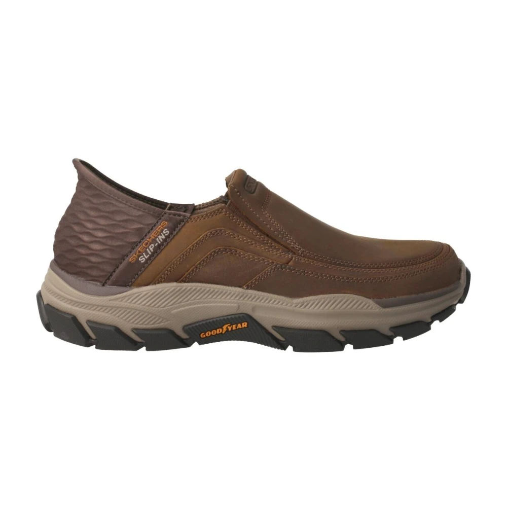 Skechers Bruine Slip-On Loafer Hands Free Heren Schoenen
