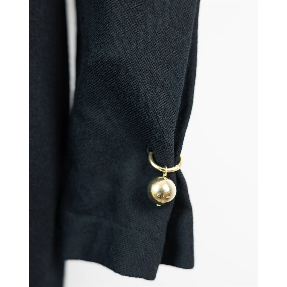 Philosophy di Lorenzo Serafini Zwarte boothalsjurk met juweelcharme Black Dames