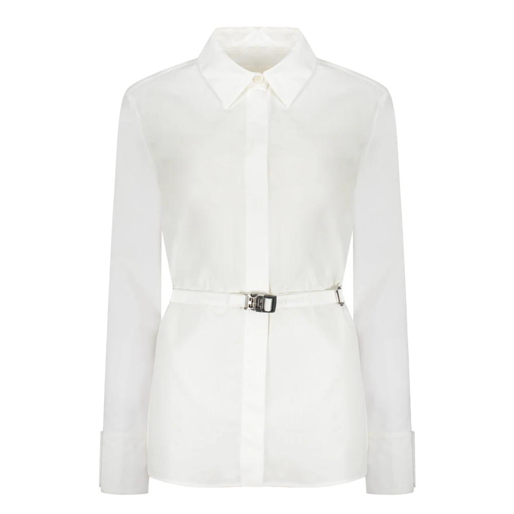 Givenchy Katoenen overhemd met bijpassende ceintuur White Dames
