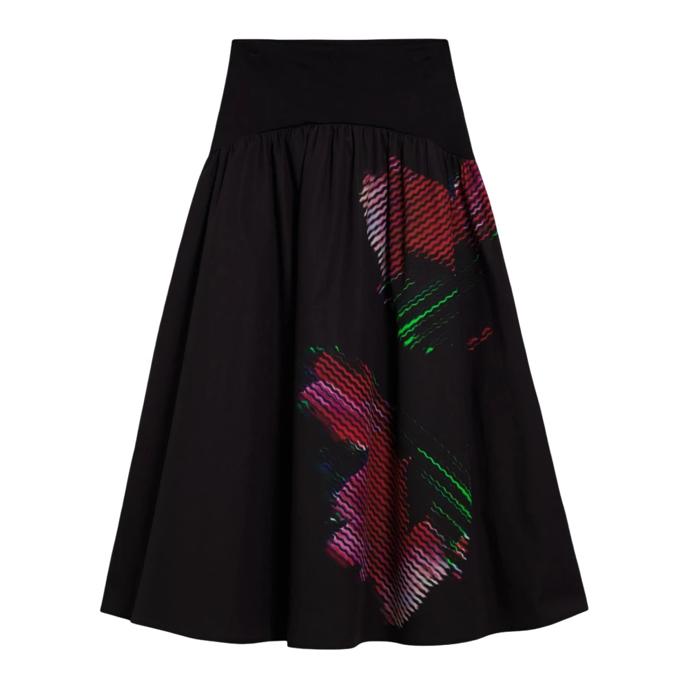 Desigual Donna Nero Fal Cane Long Skirt