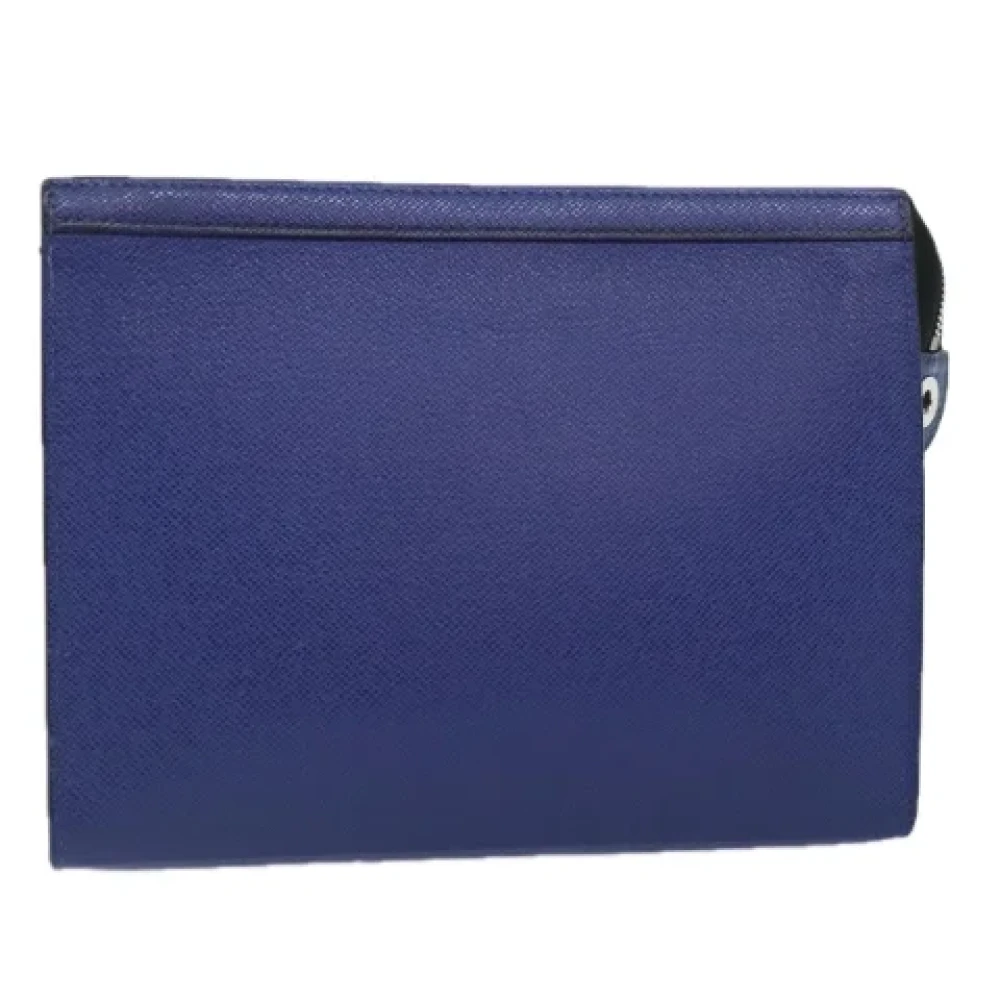 Louis Vuitton Vintage Pre-owned Leather clutches Blue Dames