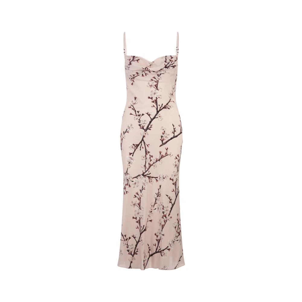 Alexander mcqueen Bloemenprint Midi Jurk Roze Pink Dames