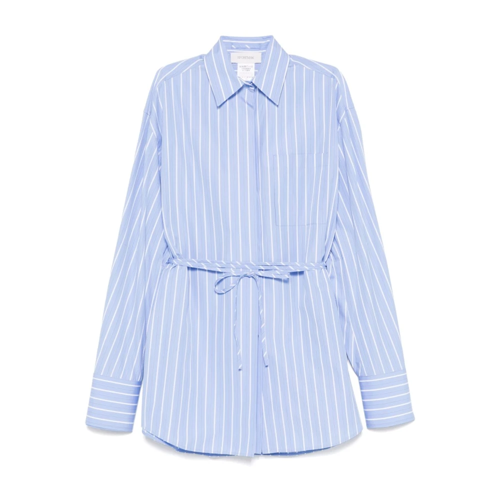 SPORTMAX Heldere Blauwe Stijlvolle Overhemden Blue Dames