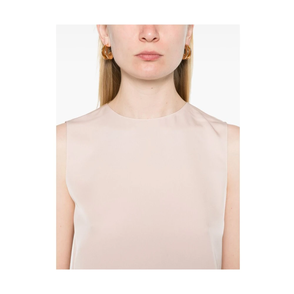 Theory Blush Pink Keyhole Sleeveless Top Pink Dames
