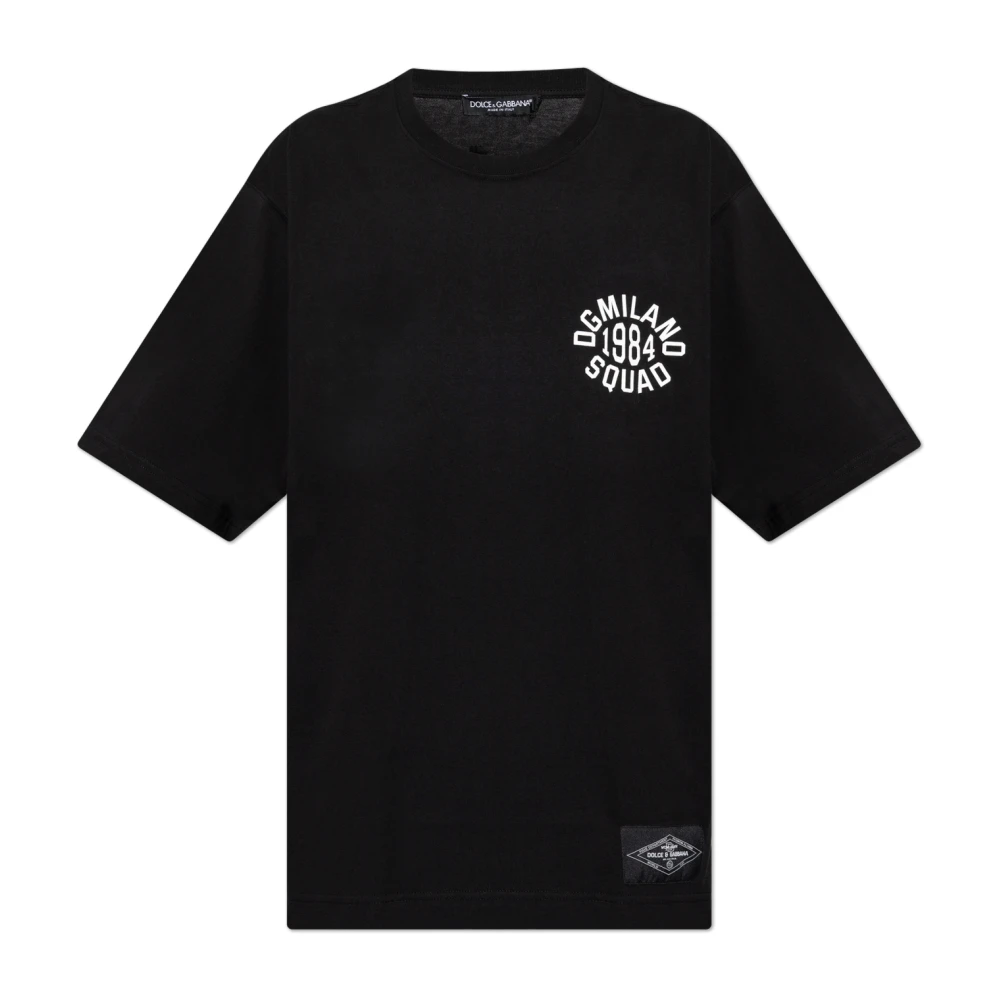 Dolce & Gabbana T-shirt met print Black Heren