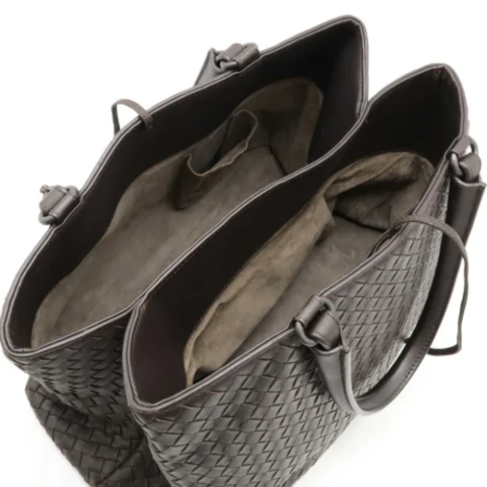 Bottega Veneta Vintage Pre-owned Leather handbags Brown Dames