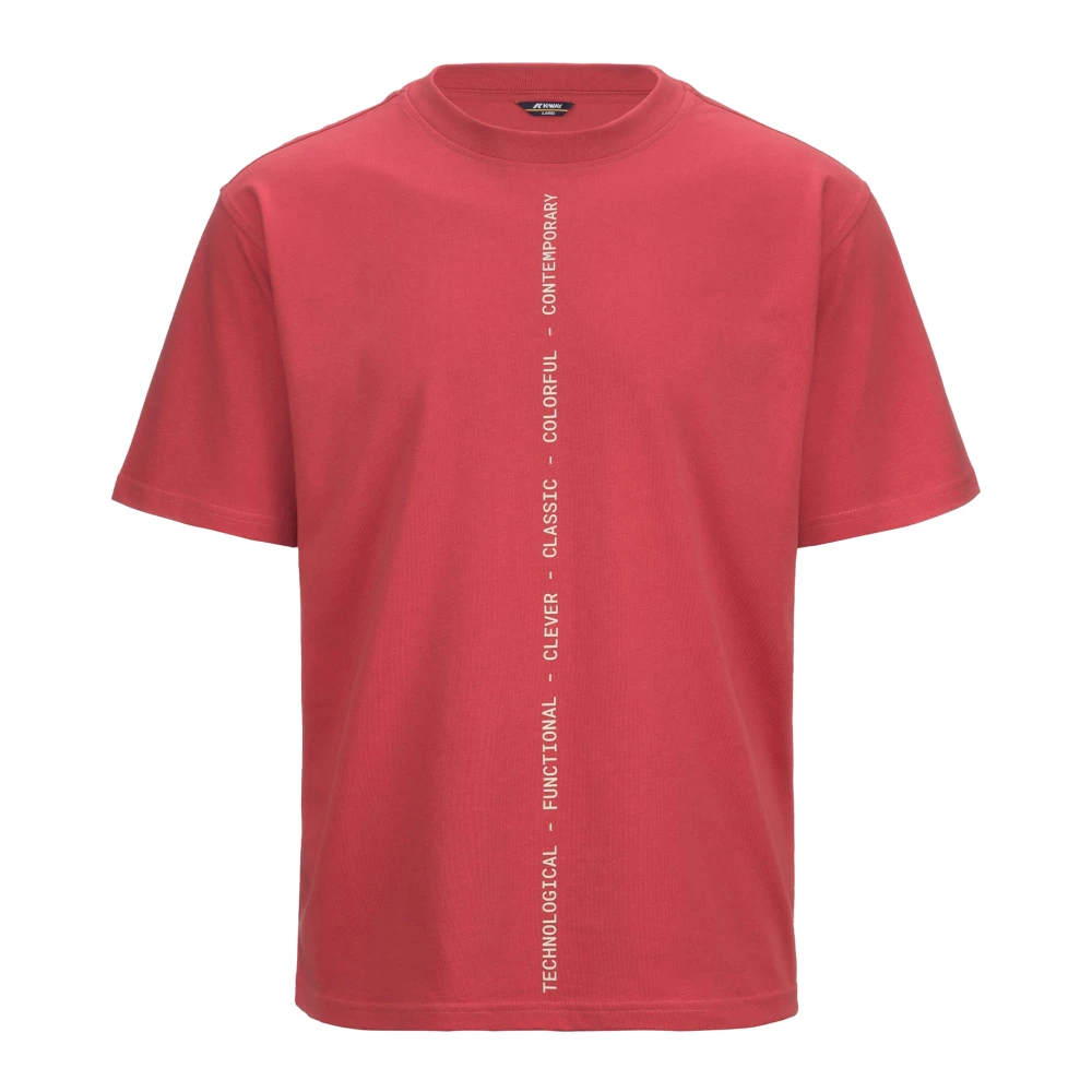 K-way Identiteitslettering Jersey T-shirt Red Heren