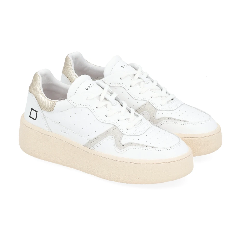 D.a.t.e. Step Calf Witleren Sneaker White Dames