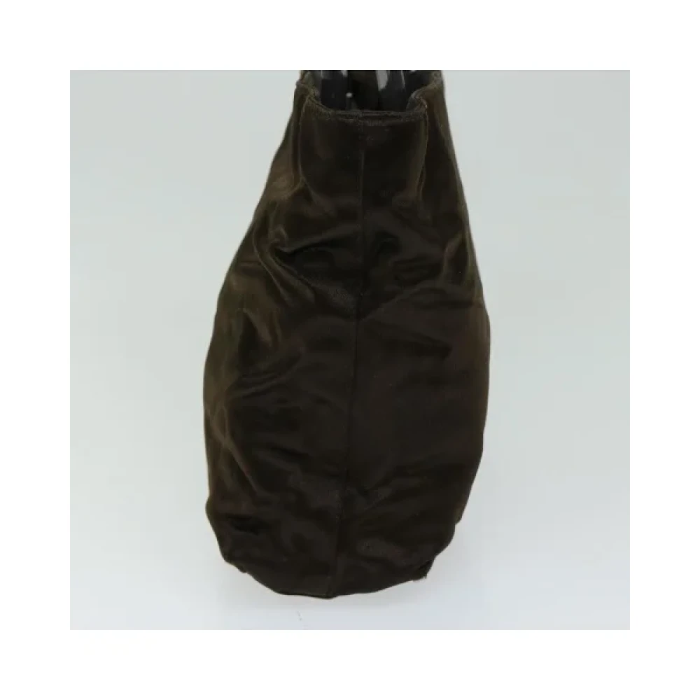 Prada Vintage Pre-owned Satin handbags Brown Dames