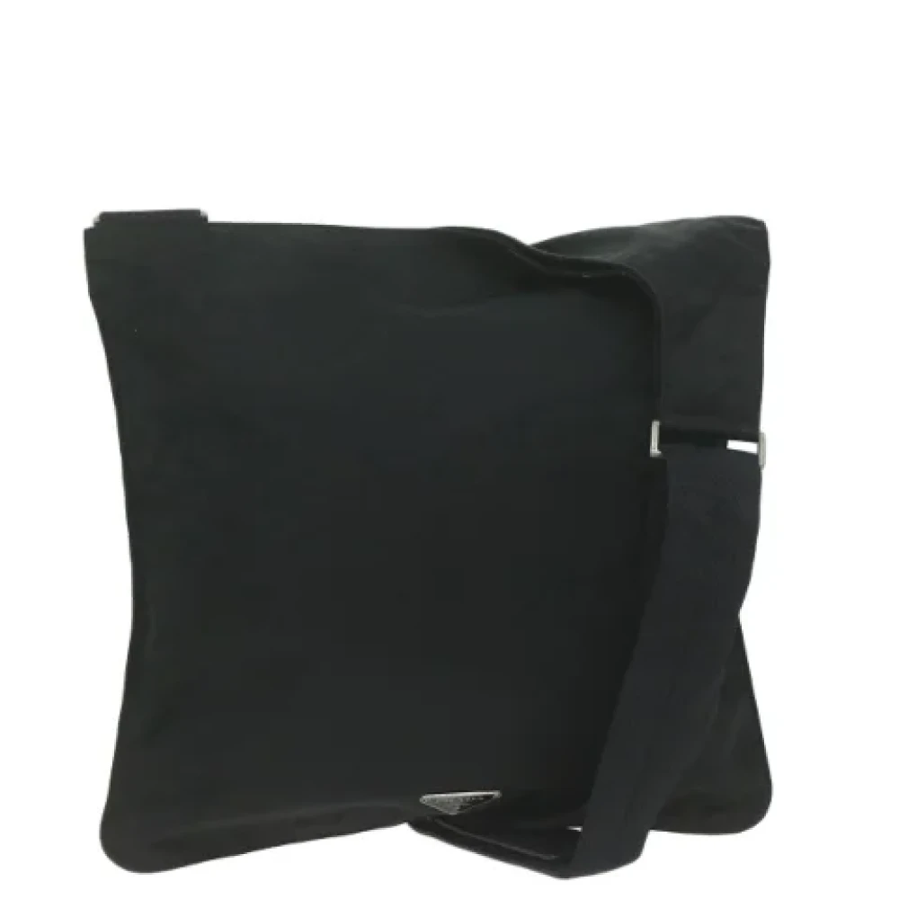 Prada Vintage Pre-owned Fabric shoulder-bags Black Dames
