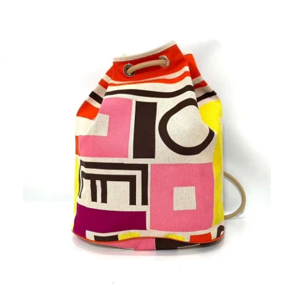 Hermès Vintage Pre-owned Canvas backpacks Multicolor Dames