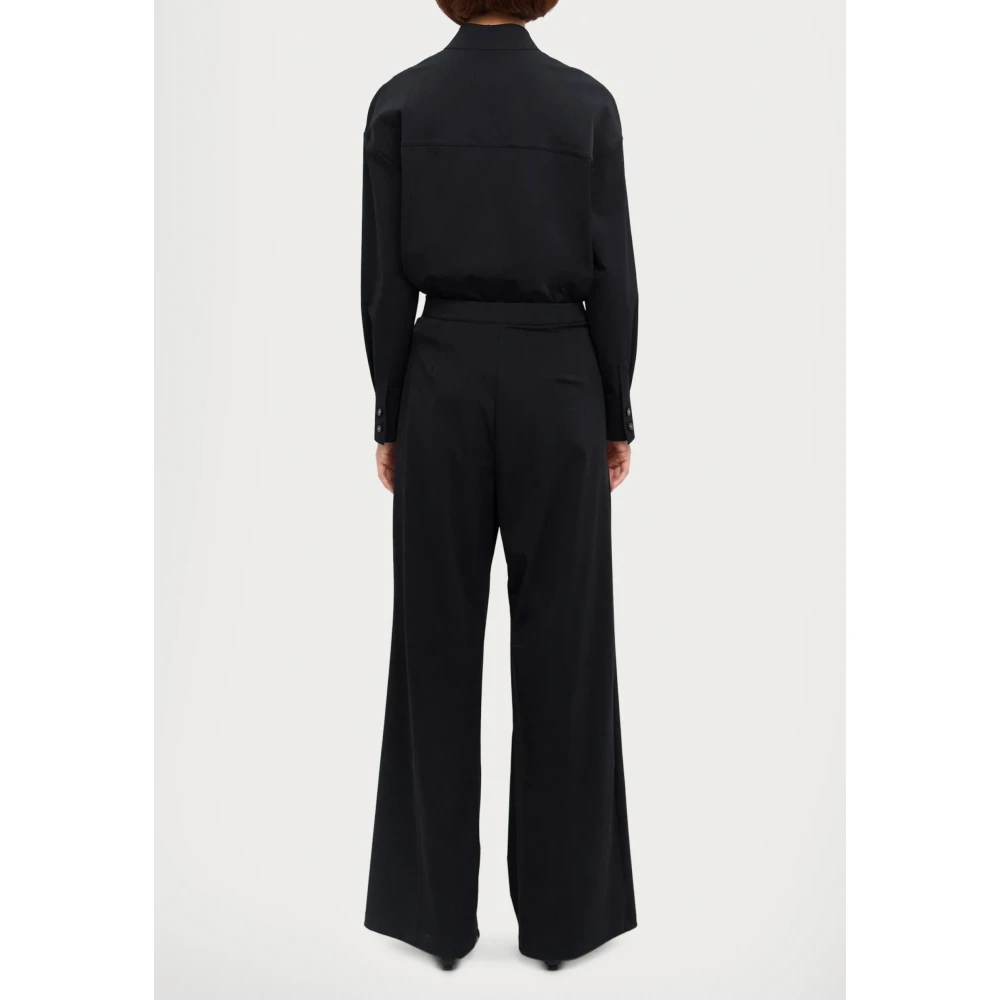 Max Mara Zwarte broek met plooien Black Dames