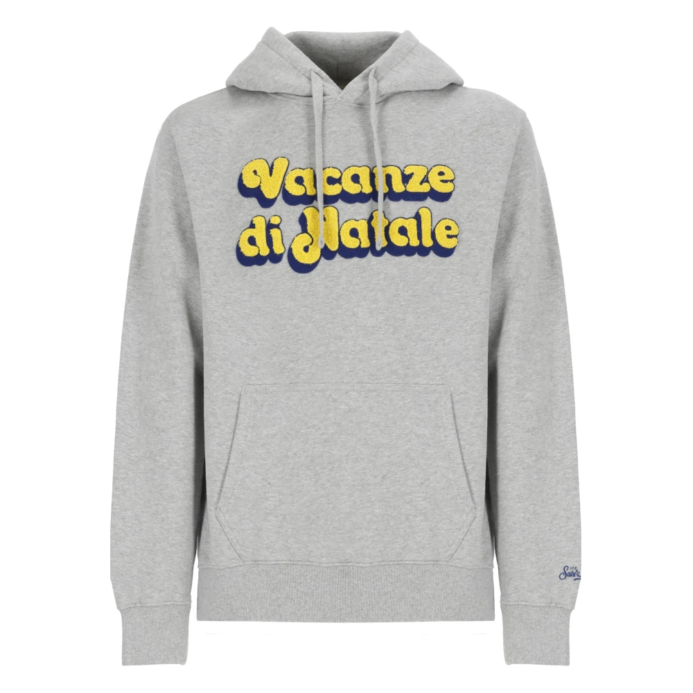 Saint Barth Grijze Katoenen Hoodie met Koordjes Gray Heren