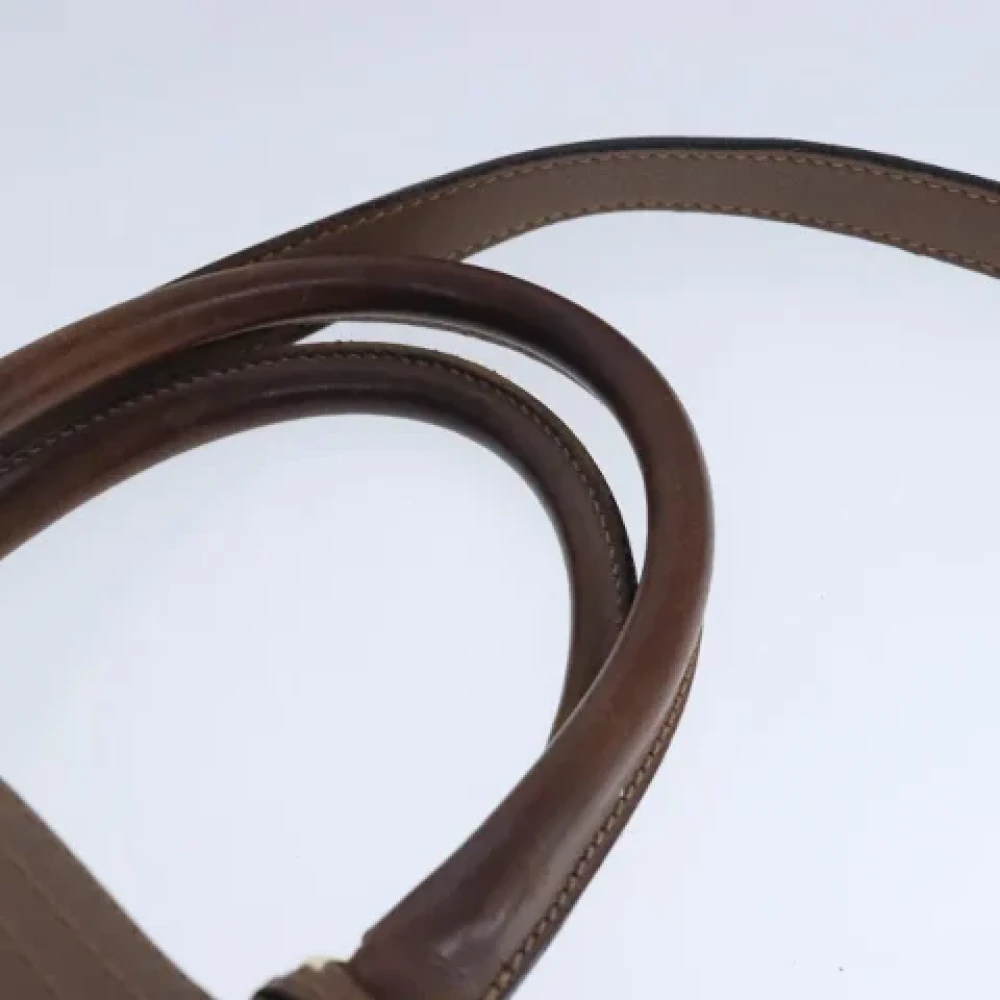 Salvatore Ferragamo Pre-owned Leather handbags Brown Dames
