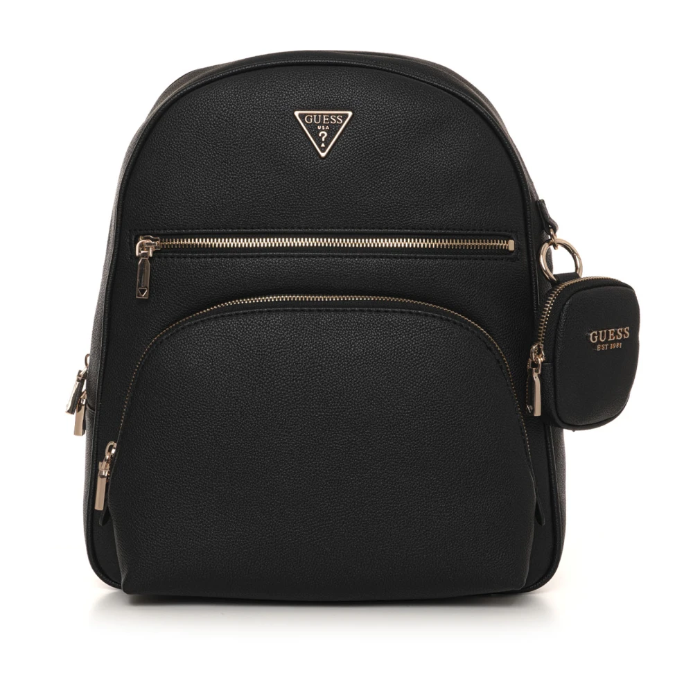 Guess Stijlvolle Power Rugzak met Multifunctionele Zakken Black Dames