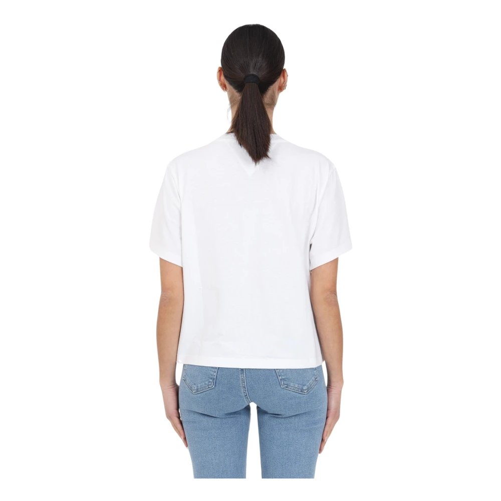 Tommy Jeans Witte Katoenen Dames T-Shirt White Dames