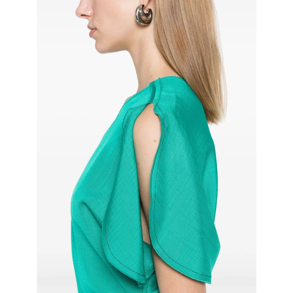Victoria Beckham Groene Jurk met Plooien Green Dames