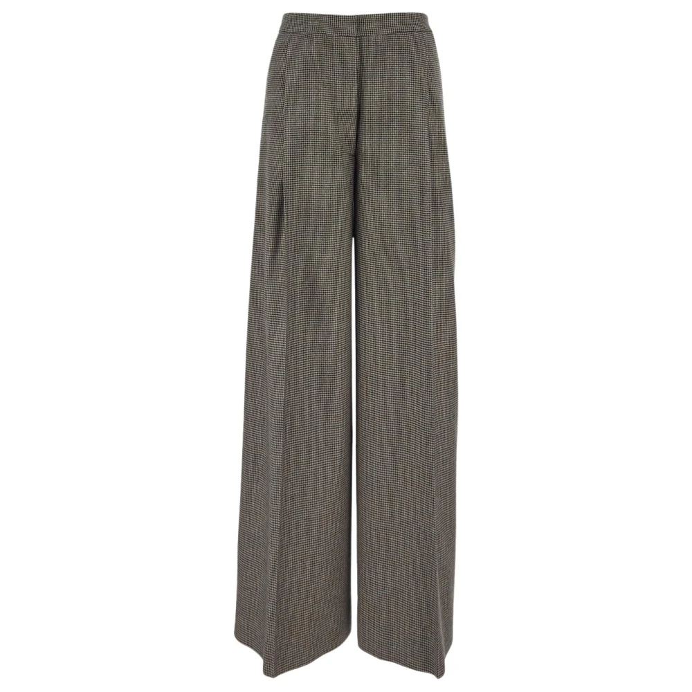 Lardini Wollen Wide Leg Broek Gray Dames